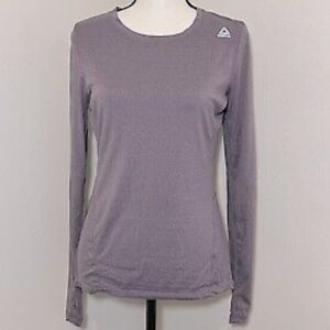 Reebok Women's Top Purple Activewear Long Sleeve Shirt Workout